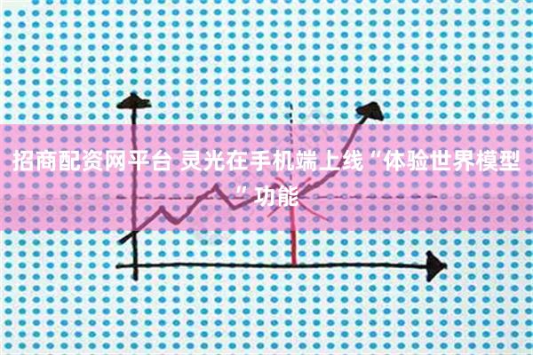 招商配资网平台 灵光在手机端上线“体验世界模型”功能